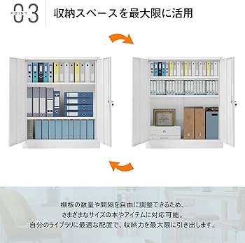Amazon.co.jp: OSJ 【法人割引】スチール書庫 キャビネット 鍵付き
